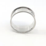 Plain Round Serviette Ring Finished In 925 English Hallmarked Sterling Silver
