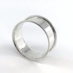 Plain Round Serviette Ring Finished In 925 English Hallmarked Sterling Silver