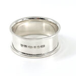 Plain Round Serviette Ring Finished In 925 English Hallmarked Sterling Silver