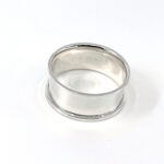 Plain Round Serviette Ring Finished In 925 English Hallmarked Sterling Silver