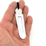 Plain Tongue Bookmark With Tassel Finished In 925 English Hallmarked Sterling Silver
