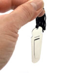 Plain Tongue Bookmark With Tassel Finished In 925 English Hallmarked Sterling Silver
