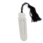 Plain Tongue Bookmark With Tassel Finished In 925 English Hallmarked Sterling Silver