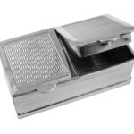 Rectangular Double Compartment Engine Turned Pill Box, finished in 925 English Hallmarked Sterling Silver 1 Rectangular Double Compartment Engine Turned Pill Box, finished in 925 English Hallmarked Sterling Silver