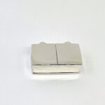 Rectangular Double Compartment Plain Pill Box, finished in 925 English Hallmarked Sterling Silver 5 Rectangular Double Compartment Plain Pill Box, finished in 925 English Hallmarked Sterling Silver