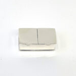 Rectangular Double Compartment Plain Pill Box, finished in 925 English Hallmarked Sterling Silver 6 Rectangular Double Compartment Plain Pill Box, finished in 925 English Hallmarked Sterling Silver