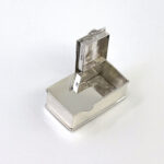 Rectangular Double Compartment Plain Pill Box, finished in 925 English Hallmarked Sterling Silver 8 Rectangular Double Compartment Plain Pill Box, finished in 925 English Hallmarked Sterling Silver