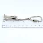 Riding Boot And Crop Keyring With Twist Link Fastening Finished In 925 English Hallmarked Sterling Silver