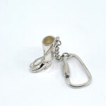 Riding Boot And Crop Keyring With Twist Link Fastening Finished In 925 English Hallmarked Sterling Silver