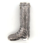 Riding Boot Pill Box Victorian Style finished in 925 English Hallmarked Sterling Silver 13 Riding Boot Pill Box Victorian Style finished in 925 English Hallmarked Sterling Silver