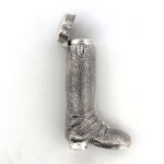 Riding Boot Pill Box Victorian Style finished in 925 English Hallmarked Sterling Silver 12 Riding Boot Pill Box Victorian Style finished in 925 English Hallmarked Sterling Silver