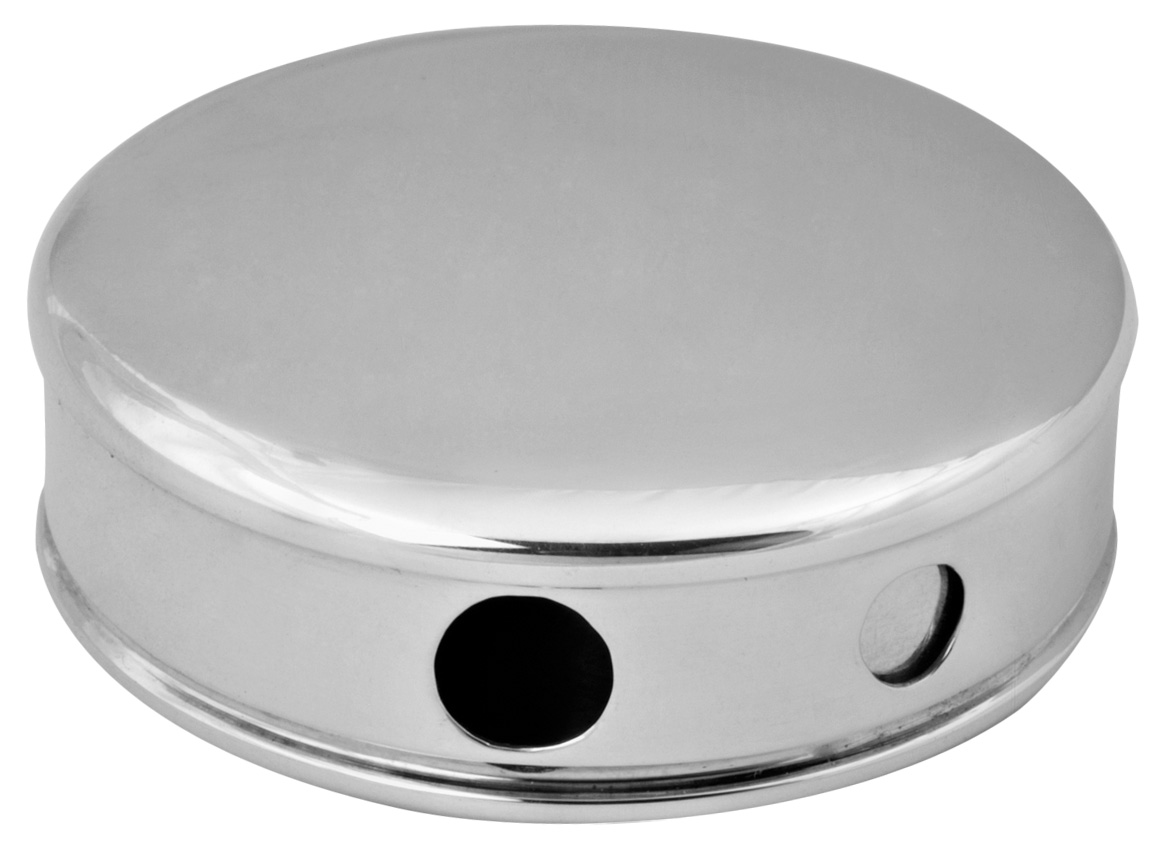 PB520_1 Round Sweetener Dispenser Pill Box, finished in 925 English Hallmarked Sterling Silver