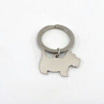 Scottie Dog Collar Tag Keyring With Engravable Canine Silhouette Finished In 925 English Hallmarked Sterling Silver 6 Scottie Dog Collar Tag Keyring With Engravable Canine Silhouette Finished In 925 English Hallmarked Sterling Silver