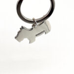 Scottie Dog Collar Tag Keyring With Engravable Canine Silhouette Finished In 925 English Hallmarked Sterling Silver 8 Scottie Dog Collar Tag Keyring With Engravable Canine Silhouette Finished In 925 English Hallmarked Sterling Silver