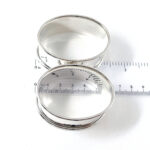 Set Of Four Plain Oval Serviette Rings, finished in 925 English Hallmarked Sterling Silver