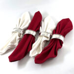 Set Of Four Plain Oval Serviette Rings, finished in 925 English Hallmarked Sterling Silver