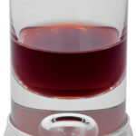 Shot Glass With Mounted Base And Crystal Glass Finished In 925 English Hallmarked Sterling Silver