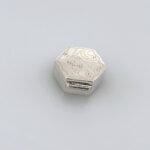 Small Engraved Hexagonal Pill Box, finished in 925 English Hallmarked Sterling Silver 5 Small Engraved Hexagonal Pill Box, finished in 925 English Hallmarked Sterling Silver