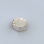 Small Engraved Hexagonal Pill Box, finished in 925 English Hallmarked Sterling Silver 6 Small Engraved Hexagonal Pill Box, finished in 925 English Hallmarked Sterling Silver
