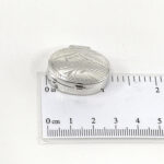 Small Engraved Oval Pill Box, finished in 925 English Hallmarked Sterling Silver 2 Small Engraved Oval Pill Box, finished in 925 English Hallmarked Sterling Silver