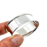 Plain Oval Serviette Ring Finished In 925 English Hallmarked Sterling Silver