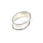 Plain Oval Serviette Ring Finished In 925 English Hallmarked Sterling Silver