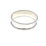 Plain Oval Serviette Ring Finished In 925 English Hallmarked Sterling Silver