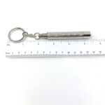 Torch Keyring With Push Button Light Finished In 925 English Hallmarked Sterling Silver