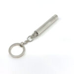 Torch Keyring With Push Button Light Finished In 925 English Hallmarked Sterling Silver