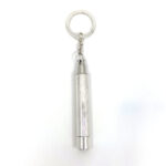 Torch Keyring With Push Button Light Finished In 925 English Hallmarked Sterling Silver