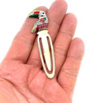 Toucan Bookmark Gold Plated Metal Alloy With Enamel And Sparkling Czech Crystals