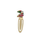 Toucan Bookmark Gold Plated Metal Alloy With Enamel And Sparkling Czech Crystals