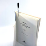 Trowel Bookmark With Black Onyx Handle Finished In 925 English Hallmarked Sterling Silver