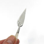 Trowel Bookmark With Mother Of Pearl Handle Finished In 925 English Hallmarked Sterling Silver
