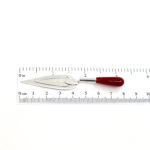 Trowel Bookmark Set With Red Carnelian Finished In 925 English Hallmarked Sterling Silver