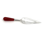 Trowel Bookmark Set With Red Carnelian Finished In 925 English Hallmarked Sterling Silver