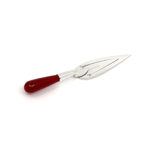 Trowel Bookmark Set With Red Carnelian Finished In 925 English Hallmarked Sterling Silver