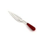 Trowel Bookmark Set With Red Carnelian Finished In 925 English Hallmarked Sterling Silver