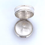 Two Dogs Pill Box With Hand Painted Enamel Finished In 925 English Hallmarked Sterling Silver 6 Two Dogs Pill Box With Hand Painted Enamel Finished In 925 English Hallmarked Sterling Silver