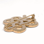 3 Leaf Clover Shamrock Pin Brooch With Sparkling Czech Crystals | Gold Plated