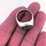 3 Leaf Clover Ring Set With Green Enamel Finished In 925 English Hallmarked Sterling Silver