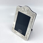Baby Photo Frame With Toy Motif Border And Blue Velvet Back Finished In 925 English Hallmarked Sterling Silver 2 Baby Photo Frame With Toy Motif Border And Blue Velvet Back Finished In 925 English Hallmarked Sterling Silver