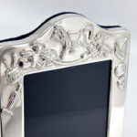 Baby Photo Frame With Toy Motif Border And Blue Velvet Back Finished In 925 English Hallmarked Sterling Silver 5 Baby Photo Frame With Toy Motif Border And Blue Velvet Back Finished In 925 English Hallmarked Sterling Silver