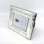 Baby Photo Frame With Teddy Bear And Train Motifs Finished In 925 English Hallmarked Sterling Silver 6 Baby Photo Frame With Teddy Bear And Train Motifs Finished In 925 English Hallmarked Sterling Silver