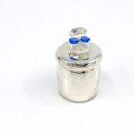 Baby Shoe Tooth Fairy Box With Blue Czech Crystal Finished In 925 English Hallmarked Sterling Silver 7 Baby Shoe Tooth Fairy Box With Blue Czech Crystal Finished In 925 English Hallmarked Sterling Silver