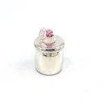 Baby Shoe Tooth Fairy Box With Pink Czech Crystal Finished In 925 English Hallmarked Sterling Silver 7 Baby Shoe Tooth Fairy Box With Pink Czech Crystal Finished In 925 English Hallmarked Sterling Silver