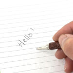 Ballpoint Pen With Brown Leather Detail Finished In 925 English Hallmarked Sterling Silver