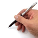 Ballpoint Pen With Burgundy Acrylic And Engine Turned Finish In 925 English Hallmarked Sterling Silver