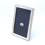 Beaded Photo Frame With Blue Velvet Back Finished In 925 English Hallmarked Sterling Silver 2 Beaded Photo Frame With Blue Velvet Back Finished In 925 English Hallmarked Sterling Silver
