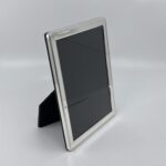 Beaded Photo Frame With Blue Velvet Back Finished In 925 English Hallmarked Sterling Silver 8 Beaded Photo Frame With Blue Velvet Back Finished In 925 English Hallmarked Sterling Silver